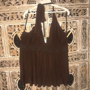 Brown halter tank top women’s size 3X